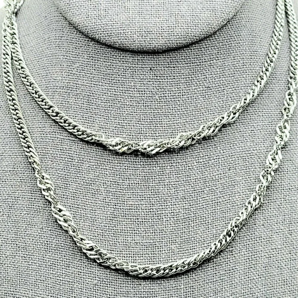Vintage Sarah Coventry Silver Tone Necklace Chain 30